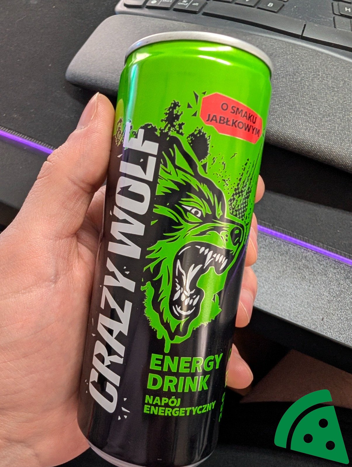 CrazyWolf Energy Drink Napoj energetyczny o smaku jabłkowym