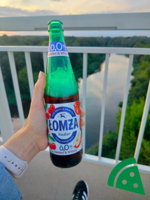 Prezentacja Łomża radler bezalkoholowy jabłko & wiśnia