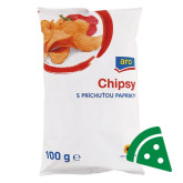 Widok z przodu na ARO Chipsy papryka 100g