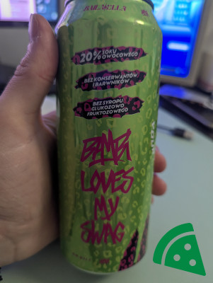Widok z boku na Banger! Ice tea green Raspberry