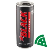 Widok z przodu na Black Energy Sex Energy Gazowany napój energetyzujący 250 ml