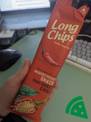 Widok z przodu na Long Chips - Thai Sweet Chilli Mashed Potato Snack