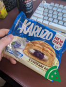 Widok z góry na Croissant Blueberry