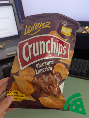 Prezentacja Crunchips Chipsy ziemniaczane o smaku pieczonego mięsa 140g