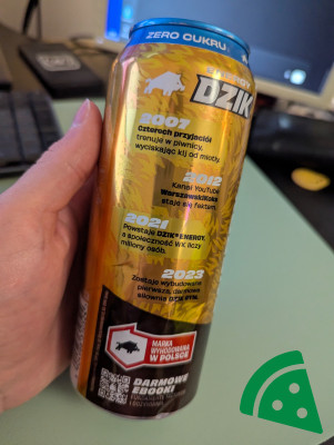 Widok z boku na Dzik Energy Pineapple