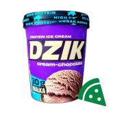 Widok z przodu na DZIK PROTEIN ICE CREAM - CREAM CHOCOLATE