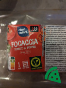 Widok z przodu na Focaccia Tomate & Paprika