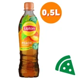 Widok z przodu na LIPTON ICE TEA Napój o smaku brzoskwiniowym z ekstraktem z czarnej herbaty 0.5 L