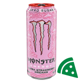 Widok z przodu na Monster Energy Ultra Strawberry Dreams Gazowany napój energetyczny 500 ml