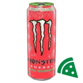 Widok z przodu na Monster Energy Ultra Watermelon Gazowany napój energetyczny 500 ml