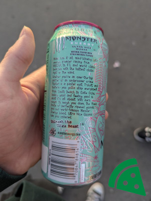 Widok z tyłu na Monster ultra vice guava