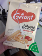 Widok z przodu na Pałeczki kremowe truskawkowe