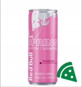 Widok z przodu na RED BULL Napój energetyczny The Spring Edition BEZ CUKRU DZIKA JAGODA 250 ml