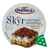 Widok z góry na Skyr jogurt typu islandzkiego - Smak Mokka Tiramisu