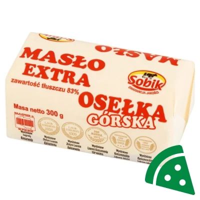 Prezentacja Sobik Masło ekstra osełka górska 300 g