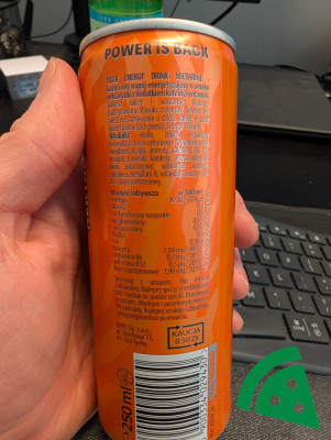 Prezentacja Tiger Energy Drink Nektarynka