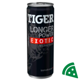 Prezentacja TIGER Longer Power Gazowany napój energetyzujący w puszce o smaku exotic